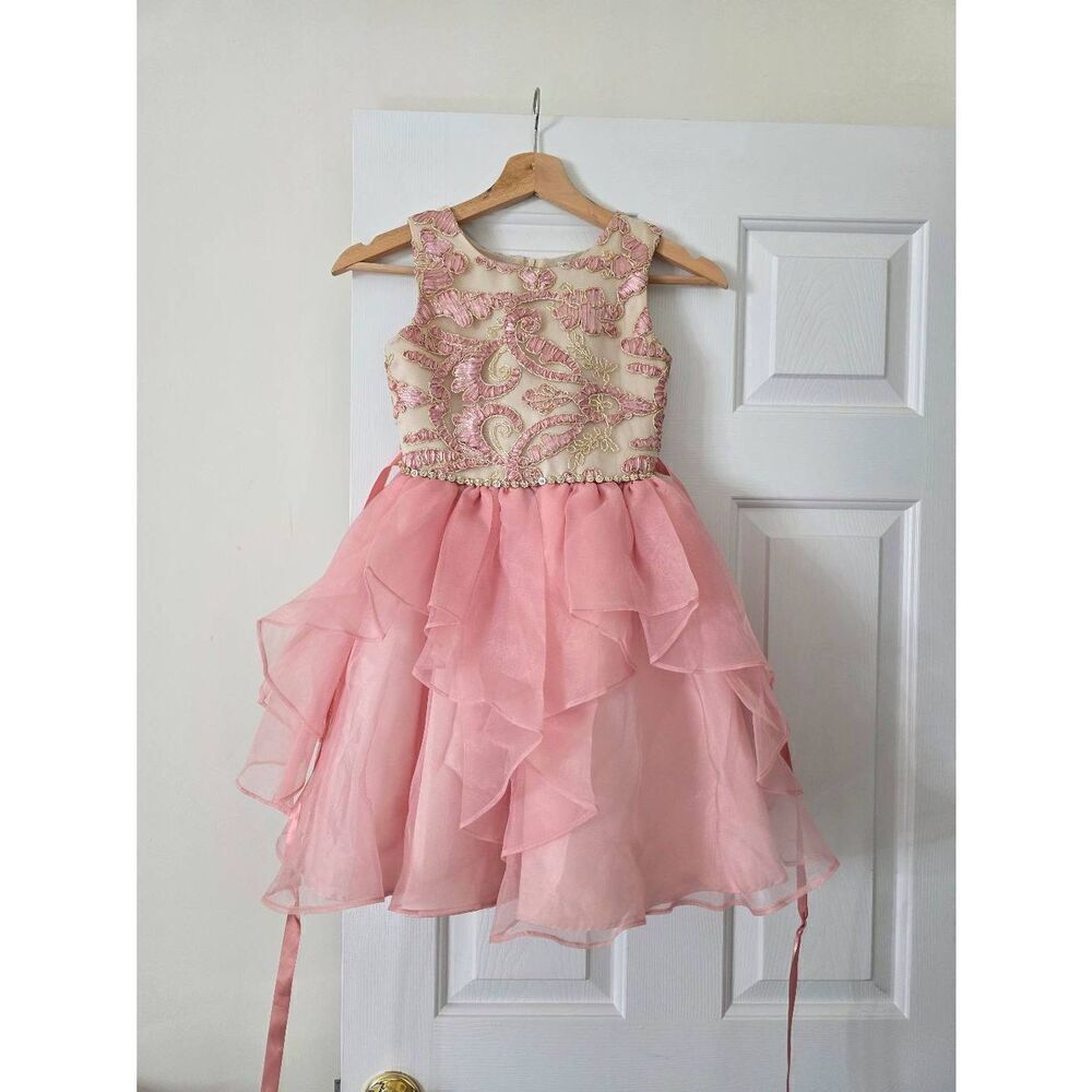 Rare Edition Girls Pink Blush Dress 8